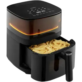 Medion Heißluftfritteuse Life X10 MD11780 XL (schwarz, 1.500 Watt, Korb 5,0 Liter)