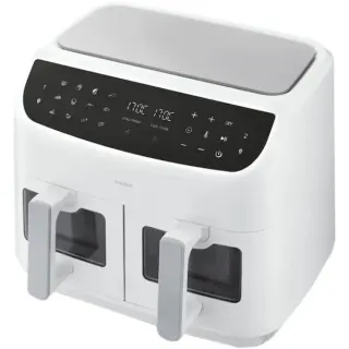 Medion Doppel Heißluftfritteuse Life P20 MD11760 XXL (weiß, 2.600 Watt, 2 Körbe je 4,35 Liter)