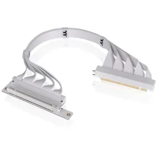 Thermaltake PCI-E 4.0 Dual 90° Riser Cable, Kabel (weiß, 40cm)