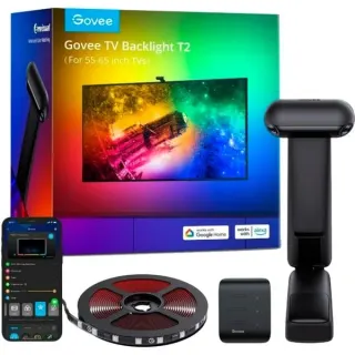 Govee Envisual TV-Hintergrundbeleuchtung T2, LED-Streifen (für 55”- 65” Fernseher, 3,6 Meter)
