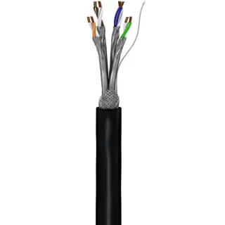 goobay Outdoor Netzwerkabel Cat.7 S/FTP (PiMF) (schwarz, 305 Meter)