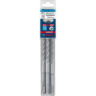 Bosch Professional EXPERT Hammerbohrer SDS-plus-7X, Ø 12mm, 10 Stück (Arbeitslänge 150mm)