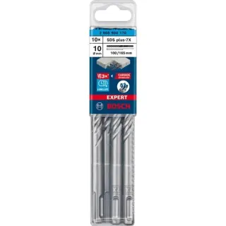 Bosch Professional EXPERT Hammerbohrer SDS-plus-7X, Ø 10mm, 10 Stück (Arbeitslänge 100mm)