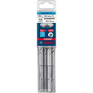 Bosch Professional EXPERT Hammerbohrer SDS-plus-7X, Ø 12mm, 10 Stück (Arbeitslänge 100mm)