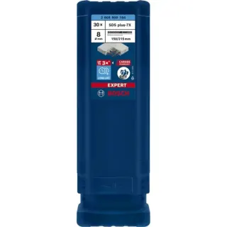 Bosch Professional EXPERT Hammerbohrer SDS-plus-7X, Ø 8mm, 30 Stück (Arbeitslänge 150mm)
