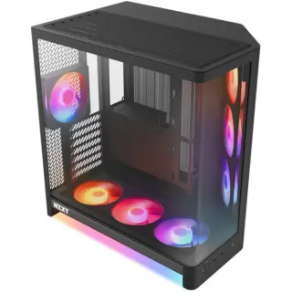 NZXT H6 RGB+ ( 2026 ) All Black, Tower-Gehäuse (schwarz, Tempered Glass x 2)
