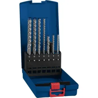 Bosch Professional EXPERT Hammerbohrer-Satz SDS-plus-7X, 7-teilig (Ø 5 / 6 / 8 / 10 / 12mm, Arbeitslänge 50mm / 100mm)