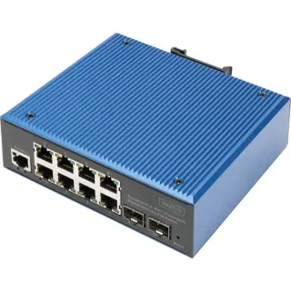 Digitus Industrieller 8+2-Port L2 managed Gigabit Ethernet PoE Switch