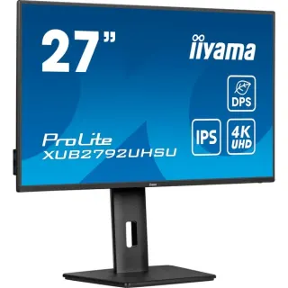 iiyama ProLite XUB2792UHSU-B6, LED-Monitor (68.5 cm (27 Zoll), schwarz (matt), UltraHD/4K, IPS, HDMI, DP, USB-C, USB-Hub)