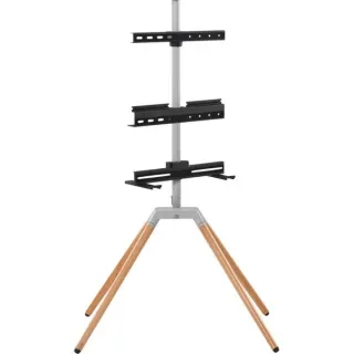 ONE FOR ALL Universal-TV-Ständer Quadpod, Halterung (silber/schwarz)