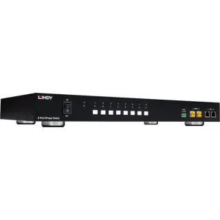 Lindy 8 Port IPower Switch (32623), Steckdosenleiste (schwarz, Intelligente PDU mit 8 mess- und schaltbaren Stromausgängen)