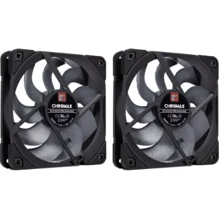 Noctua NF-A12x25 G2 PWM Sx2-PP chromax.black, Gehäuselüfter (schwarz, PWM-Anschluss, 2 Lüfter, 120 mm)
