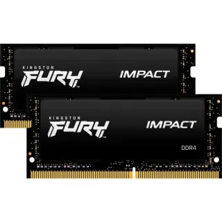 Kingston FURY SO-DIMM 64 GB DDR4-3200 (2x 32 GB) Dual-Kit, Arbeitsspeicher (schwarz, KF432S20IBK2/64, Impact, INTEL XMP)