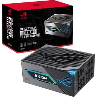 ASUS ROG Thor 1600W Titanium III EVO (ROG Equalizer), PC-Netzteil (schwarz, 2x 12 Pin High Power GPU, 4x PCIe, Kabelmanagement, 1600 Watt)