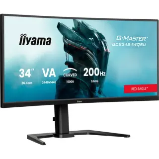 iiyama G-Master GCB3484WQSU-B2, Gaming-Monitor (86 cm (34 Zoll), schwarz, UWQHD, VA, Curved, Dual Mode, USB-Hub, 200Hz Panel)
