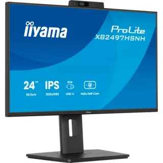 iiyama ProLite XB2497HSNH-B1, LED-Monitor (60.5 cm (23.8 Zoll), schwarz (matt), FullHD, IPS, Webcam, Mikro, USB-Hub, 100Hz Panel)