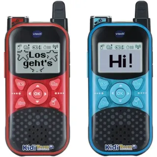 VTech KidiTalkie Explorer, Walkie-Talkie (blau/rot, 2 Stück)
