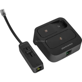 HP Poly MDA105 QD USB-A Analog-Switch (schwarz, Umschalter PC / Festnetz)