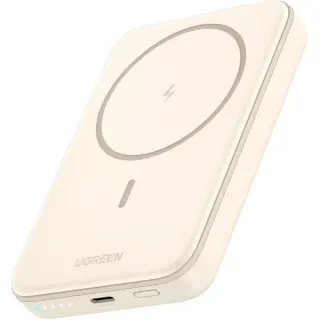 UGREEN Magnetische Kabellose Powerbank 10000mAh mit USB-C Kabel (weiß)