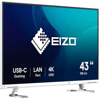EIZO EV4340X-WT, LED-Monitor (108 cm (42.5 Zoll), weiß, UltraHD/4K, IPS, Fernbedienung, USB-C)