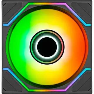 Thermaltake SWAFAN 120 EX INFINITY ARGB Sync PC Cooling Fan, Gehäuselüfter (schwarz, 1er-Pack, 120 mm, 124 mm)