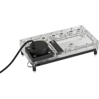 Alphacool Core Distro Plate 240 Links D5/DDC V2 , Verteiler (mit D5 Apex Pumpe)