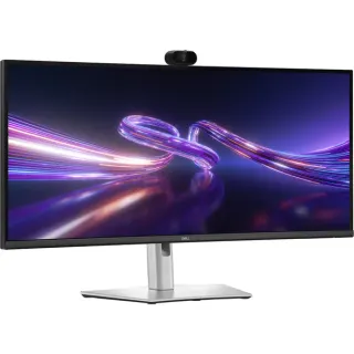 Dell Pro P3426WEV USB-C Webcam Monitor, LED-Monitor (86.6 cm (34.1 Zoll), schwarz/silber, WQHD, IPS, Curved, 4 MP-Webcam, USB-Hub, 100Hz Panel)