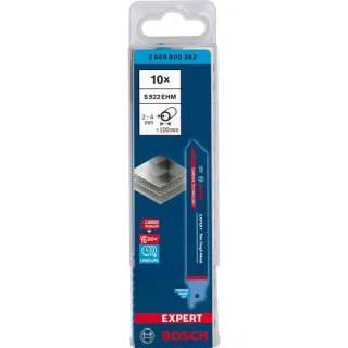 Bosch Professional EXPERT Säbelsägeblatt ‘Thin Tough Metal’ S 922 EHM, 10 Stück (Länge 150mm)
