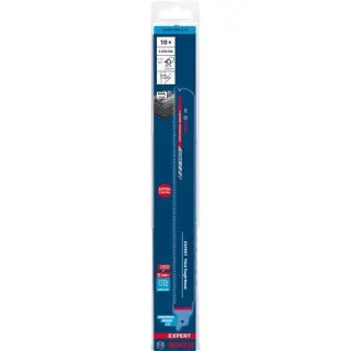 Bosch Professional EXPERT Säbelsägeblatt ‘Thick Tough Metal’ S 1255 CHC, 10 Stück (Länge 300mm)
