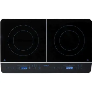 Medion LIFE Doppel-Induktionskochplatte MD 15324 (schwarz, 3.500 Watt, 2x Ø 20cm)