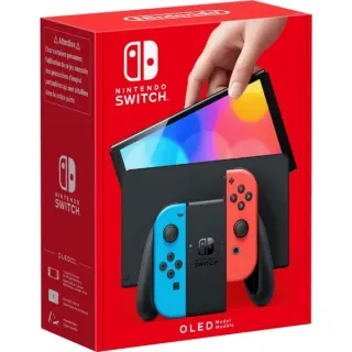 Nintendo Switch (OLED-Modell), Handheld-Konsole (neon-rot/neon-blau)