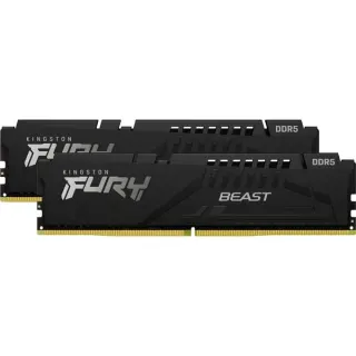 Kingston FURY DIMM 32 GB DDR5-6000 (2x 16 GB) Dual-Kit, Arbeitsspeicher (schwarz, KF560C36BBE2K2-32, FURY Beast Black, INTEL XMP, AMD EXPO)