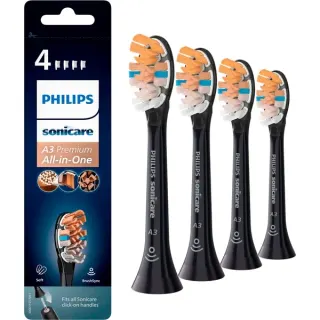 Philips Sonicare A3 Premium All-in-One HX9094/11 4er, Aufsteckbürste (schwarz)