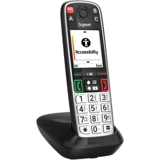 Gigaset EASY 500, analoges Telefon (schwarz/silber)