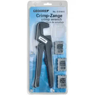 GEDORE Crimp-Zangen-Set AUTOMOTIVE (S 8140 A), 4-teilig, Crimpzange (schwarz, für spezifische Anforderungen im Bereich der Kfz-Technik)
