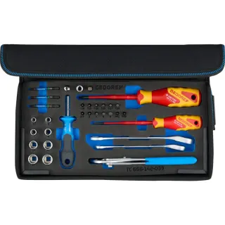 GEDORE Wartungs-Kit 1/4", 33-teilig, Werkzeug-Set ((TC 666-142-033), für Service & Wartung)