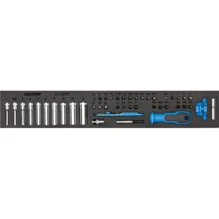 GEDORE Steckschlüssel-Sortiment 1/4", 45-teilig, Werkzeug-Set (in CT-Modul (für WORKMO oder L-BOXX 136))