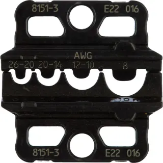 GEDORE Crimpeinsatz-Set für unisolierte Quetschverbinder (8151-3), Crimpzange (für Presszange CrimpMax-Flex Professional 8151)