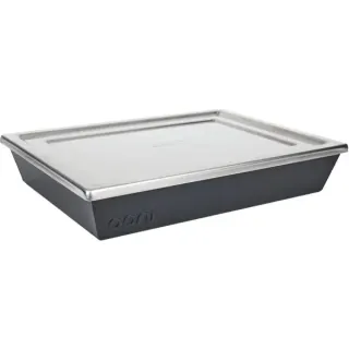 Ooni Detroit Pizzablech Medium, 32 x 24cm, Backform (grau/silber, inkl. Deckel)