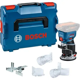 Bosch Professional Akku-Kantenfräse GKF 18V-8 Professional solo, 18Volt, Oberfräse (blau/schwarz, ohne Akku und Ladegerät, in L-BOXX)
