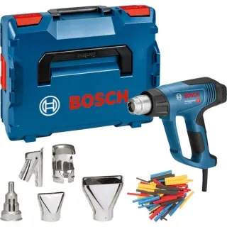 Bosch Professional Heißluftgebläse GHG 23-66 Professional + 5-teilges Zubehör (blau/schwarz, 2.300 Watt, L-BOXX)