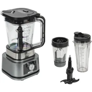 Ninja Foodi 3-in-1 Power Nutri Standmixer mit Smart Torque & Auto-iQ (silber/schwarz, 1.200 Watt, 2,1 Liter & 0,7 Liter)