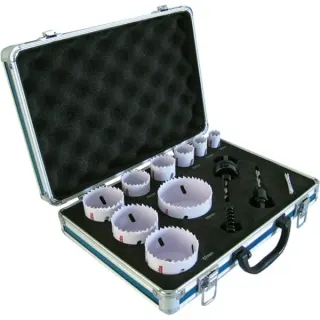 Makita BIM Lochsägen großes Elektriker-Set D-47282, Ø 19 - 68mm (12-teilig, Schnitttiefe 38mm, Koffer)