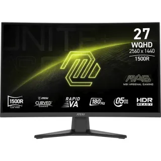 MSI MAG 275CQFDE E18, Gaming-Monitor (68.6 cm (27 Zoll), schwarz, WQHD, Rapid-VA, Curved, DP, HDMI, 180Hz Panel)