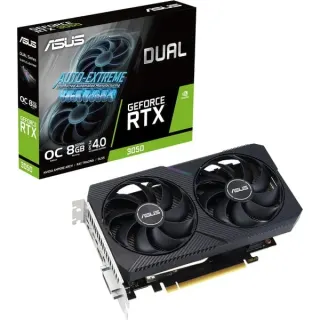 ASUS GeForce RTX 3050 DUAL OC V2, Grafikkarte (Lite Hash Rate, 1x DisplayPort, 1x HDMI 2.1, DVI-D)