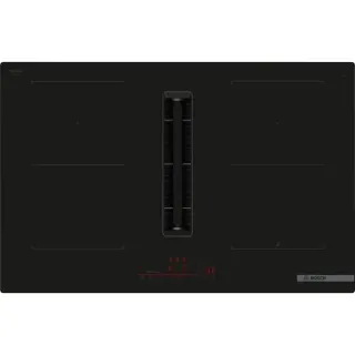 Bosch PVQ811H26E Serie 6, Autarkes Kochfeld (schwarz, 80 cm, mit integriertem Dunstabzug, Home Connect)