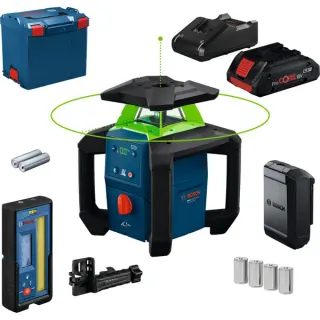Bosch Professional Rotationslaser GRL18V-4-34CVG Akku ProCORE18V 4.0Ah (grün, Kit)