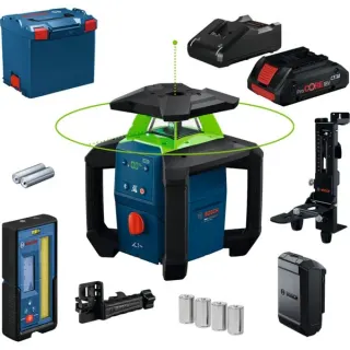Bosch Professional Rotationslaser GRL18V-4-34CVG Akku ProCORE18V 4.0Ah in L-BOXX (grün, Kit)