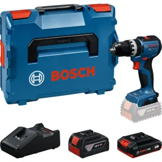 Bosch Professional Akku-Schlagbohrschrauber GSB18V-52 mit 2 Akkus 18 Volt in L-BOXX (Retail)