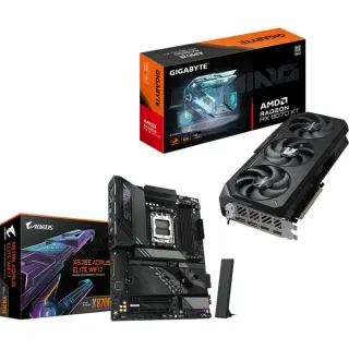 GIGABYTE AMD Upgrade Radeon RX 9070 XT Gaming OC + X870E AORUS ELITE WIFI7, PC-Aufrüstkit (schwarz)